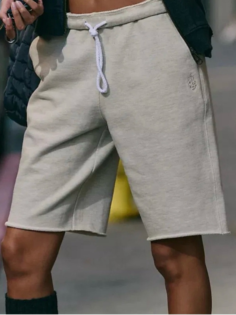 Free People Grey Sweats For the Win Long Shorts Size S NWOT
